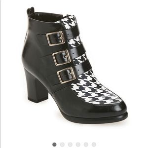 Houndstooth Inset Bootie by Midnight Velvet